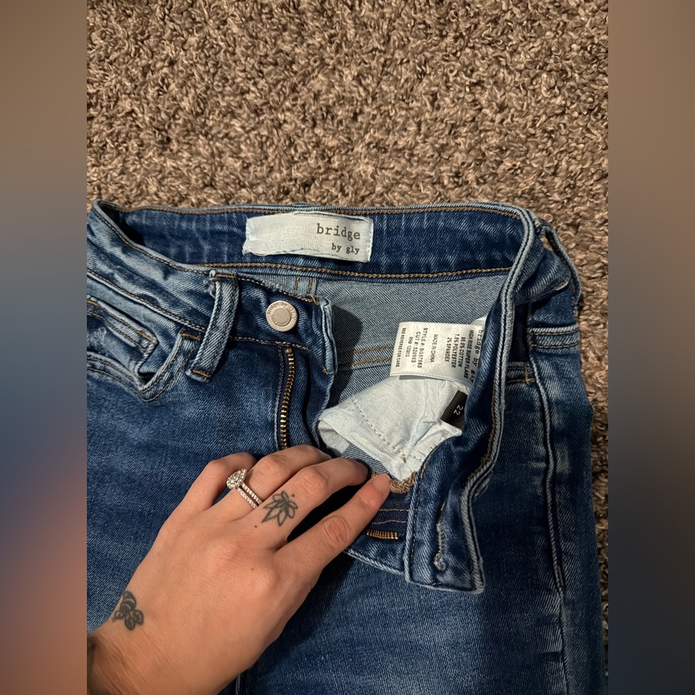 Bridge by Gly Women's Classic Blue Wide Leg Jeans